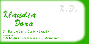 klaudia doro business card
